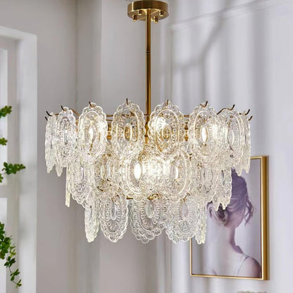 Modern Wave Glass Chandelier
