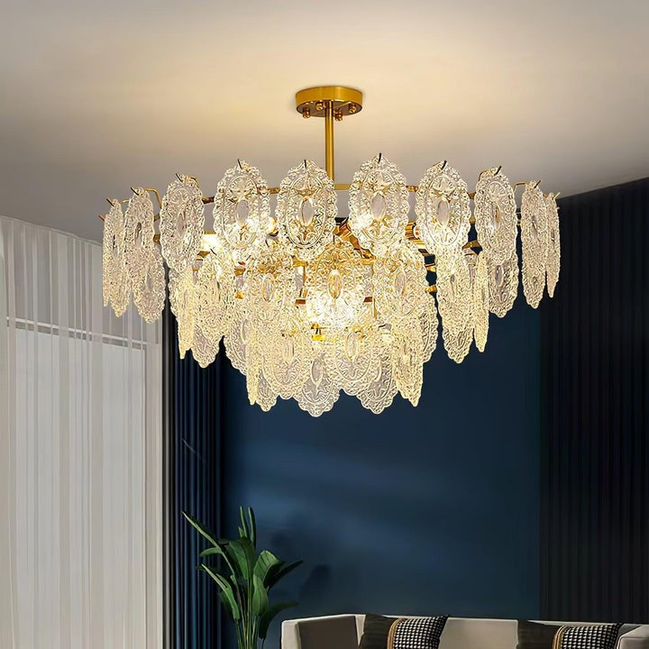 Modern Wave Glass Chandelier