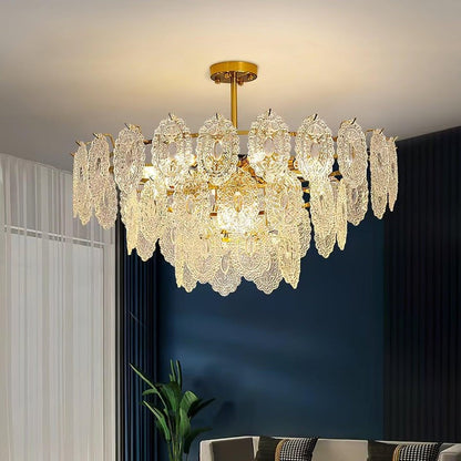 Modern Wave Glass Chandelier