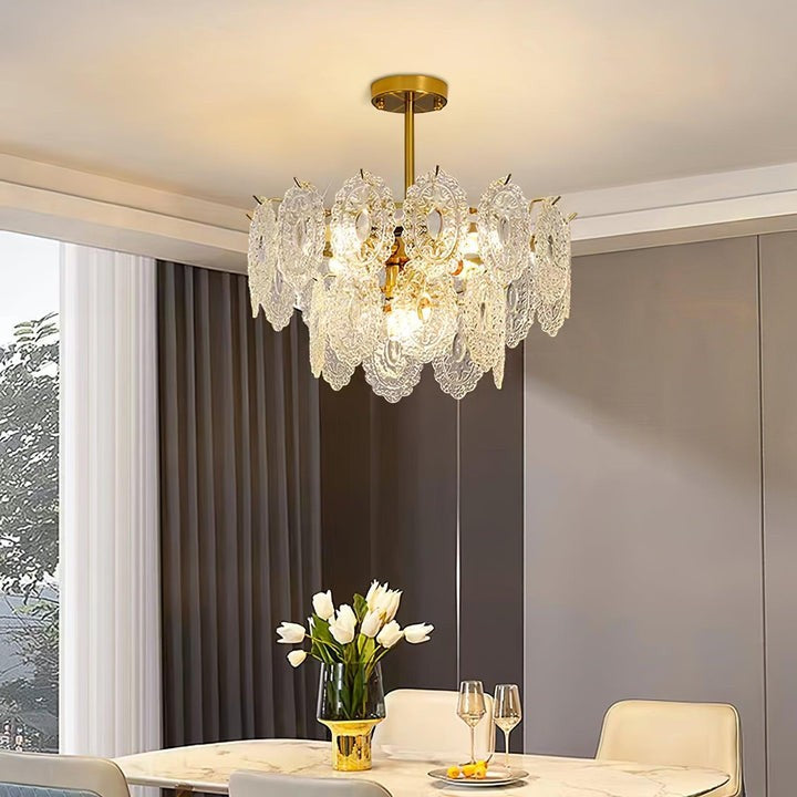 Modern Wave Glass Chandelier