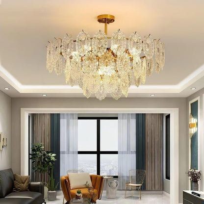 Modern Wave Glass Chandelier