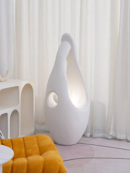 Modern White Polystyrene LED Floor Lamp
