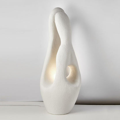 Modern White Polystyrene LED Floor Lamp