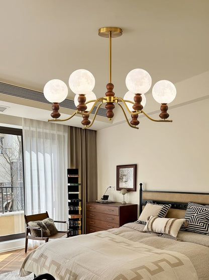 Moonlit Globe Glass Chandelier – Modern Ceiling Fixture