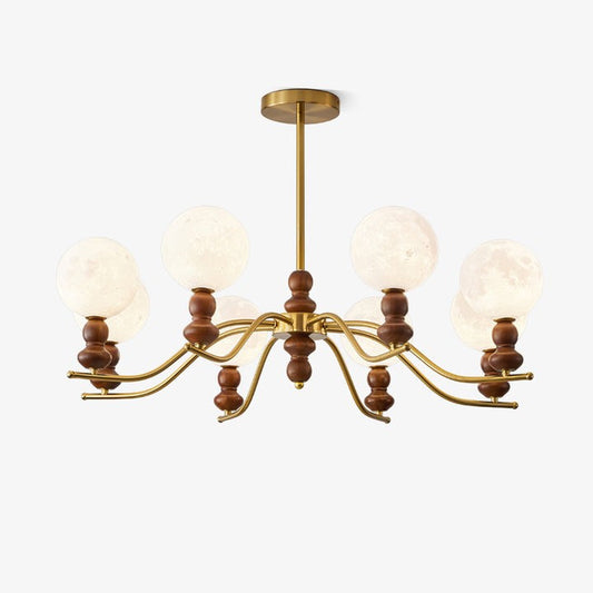 Moonlit Globe Glass Chandelier – Modern Ceiling Fixture