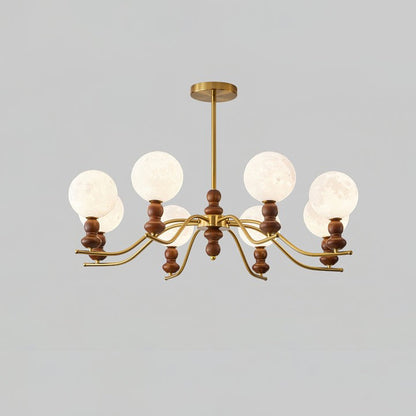 Moonlit Globe Glass Chandelier – Modern Ceiling Fixture