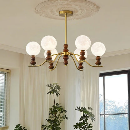 Moonlit Globe Glass Chandelier – Modern Ceiling Fixture