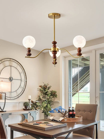 Moonlit Globe Glass Chandelier – Modern Ceiling Fixture
