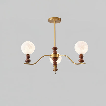 Moonlit Globe Glass Chandelier – Modern Ceiling Fixture