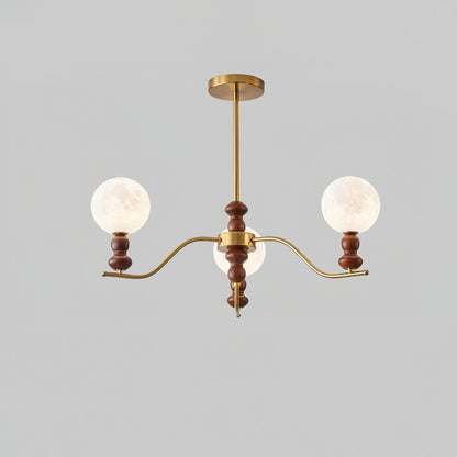 Moonlit Globe Glass Chandelier – Modern Ceiling Fixture