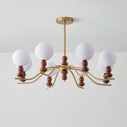 Moonlit Globe Glass Chandelier – Modern Ceiling Fixture