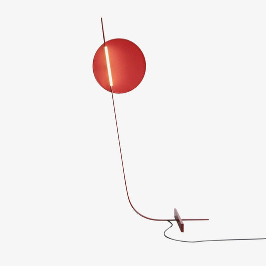 Motion-Inspired LED Floor Lamp with Sculptural Metal Frame