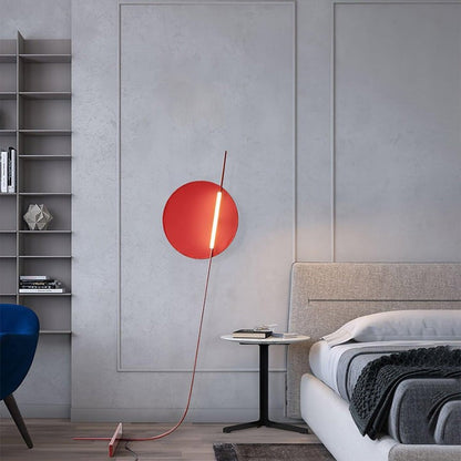 Motion-Inspired LED Floor Lamp with Sculptural Metal Frame