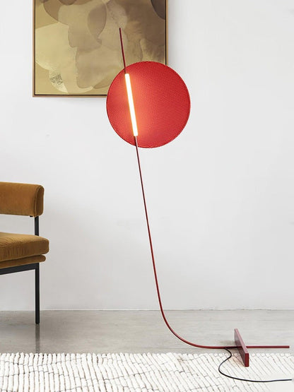 Motion-Inspired LED Floor Lamp with Sculptural Metal Frame