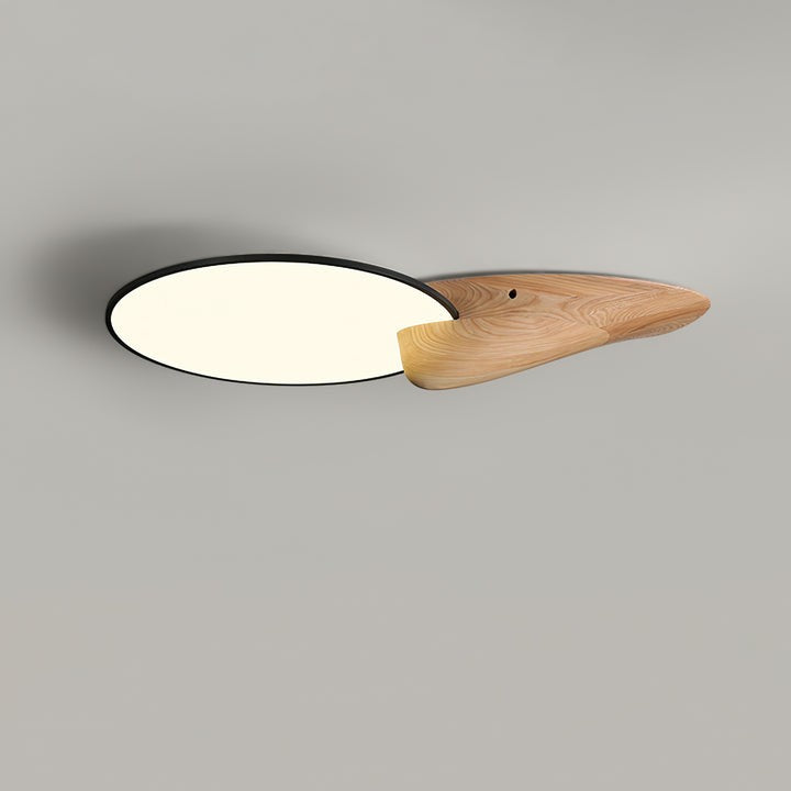 Mountain Peak LED Ceiling Light with Wood Accent