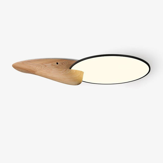 Mountain Peak LED Ceiling Light with Wood Accent