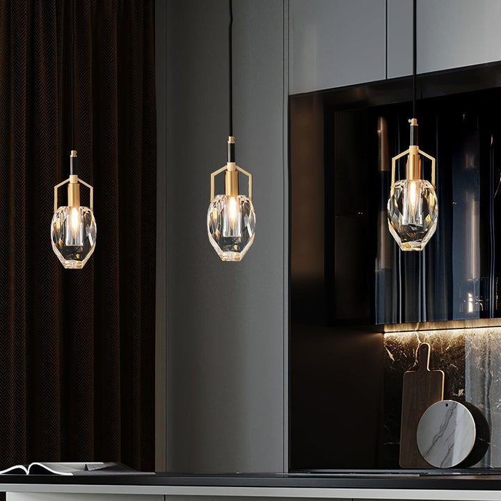 Mouth-Blown Crystal LED Pendant Light
