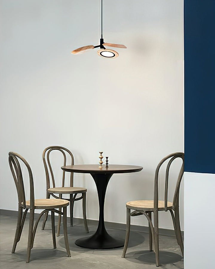 Natural Floating Wood LED Chandelier