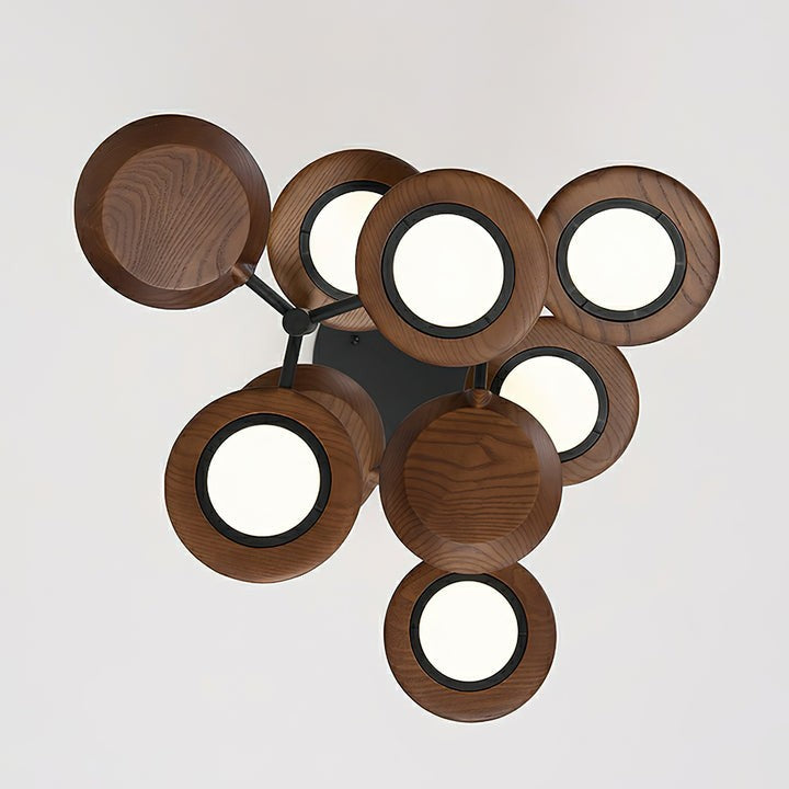 Natural Floating Wood LED Chandelier