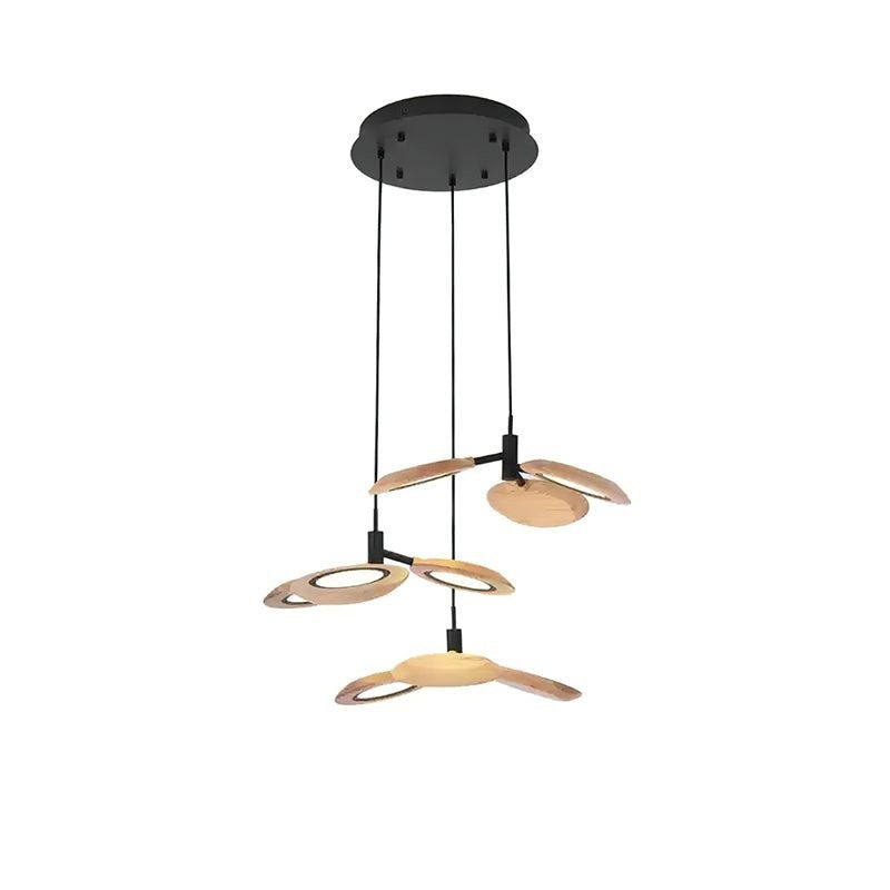 Natural Floating Wood LED Chandelier