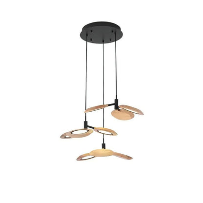 Natural Floating Wood LED Chandelier