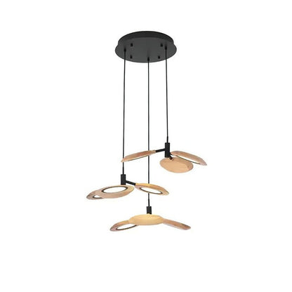 Natural Floating Wood LED Chandelier