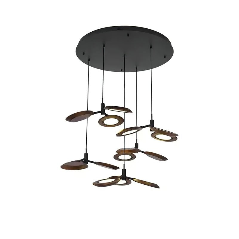 Natural Floating Wood LED Chandelier