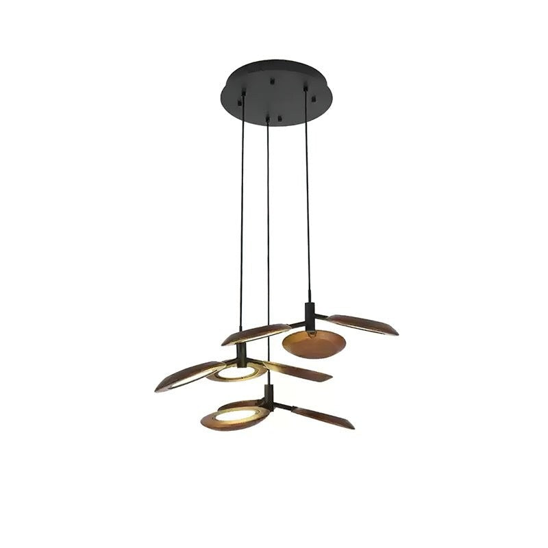 Natural Floating Wood LED Chandelier