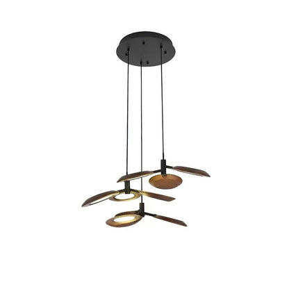 Natural Floating Wood LED Chandelier