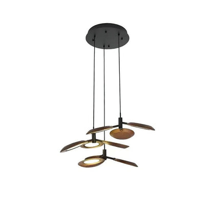 Natural Floating Wood LED Chandelier