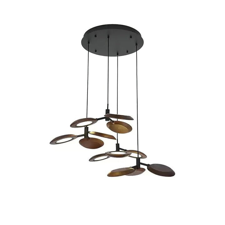 Natural Floating Wood LED Chandelier