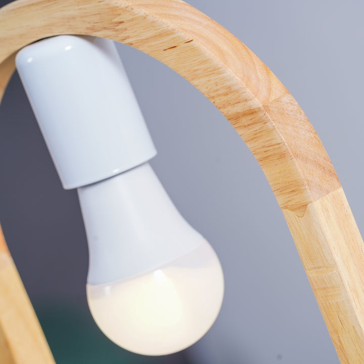Nordic-Style Wooden &amp; Resin Bird Pendant Lamp