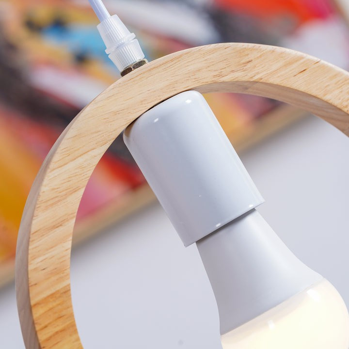 Nordic-Style Wooden &amp; Resin Bird Pendant Lamp