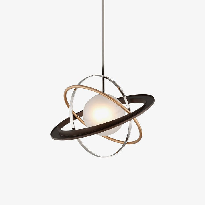 Orbital Ring Frosted Glass Pendant Light