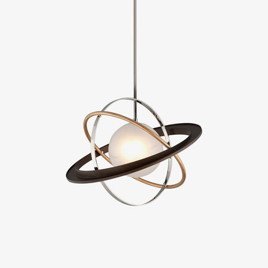 Orbital Ring Frosted Glass Pendant Light