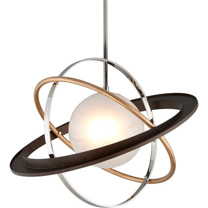 Orbital Ring Frosted Glass Pendant Light