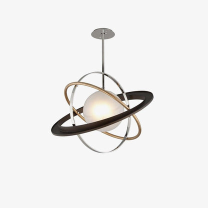 Orbital Ring Frosted Glass Pendant Light