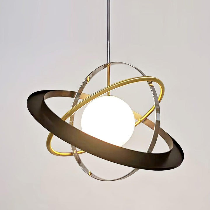 Orbital Ring Frosted Glass Pendant Light