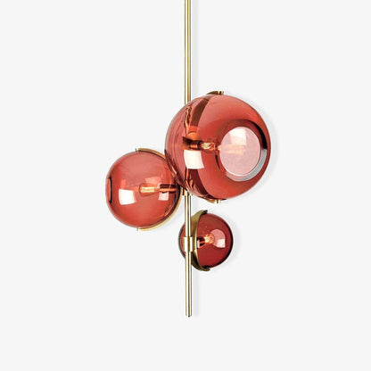 Organic Bloom Red Glass Ceiling Chandelier