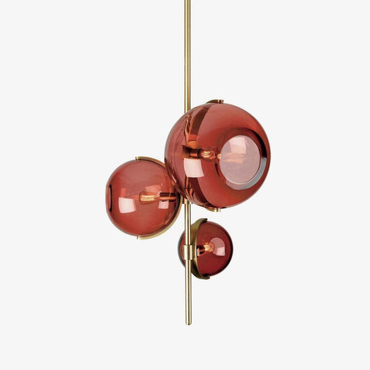 Organic Bloom Red Glass Ceiling Chandelier