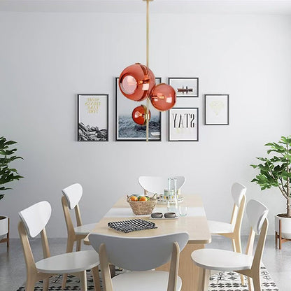 Organic Bloom Red Glass Ceiling Chandelier