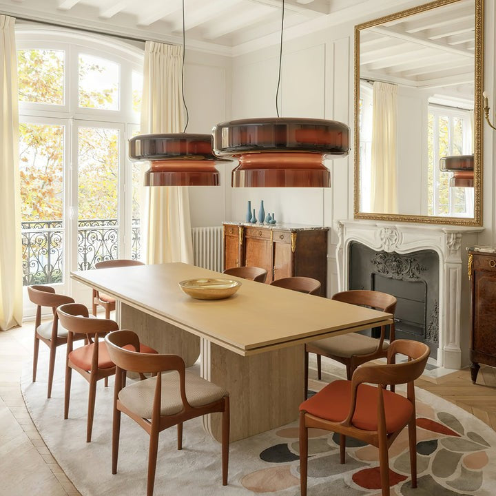 Organic Blown Glass Dome Pendant Light