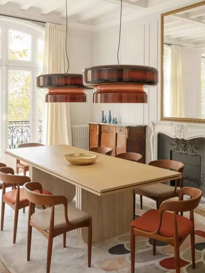 Organic Blown Glass Dome Pendant Light