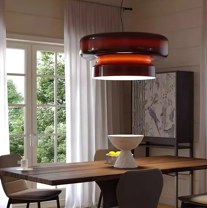 Organic Blown Glass Dome Pendant Light