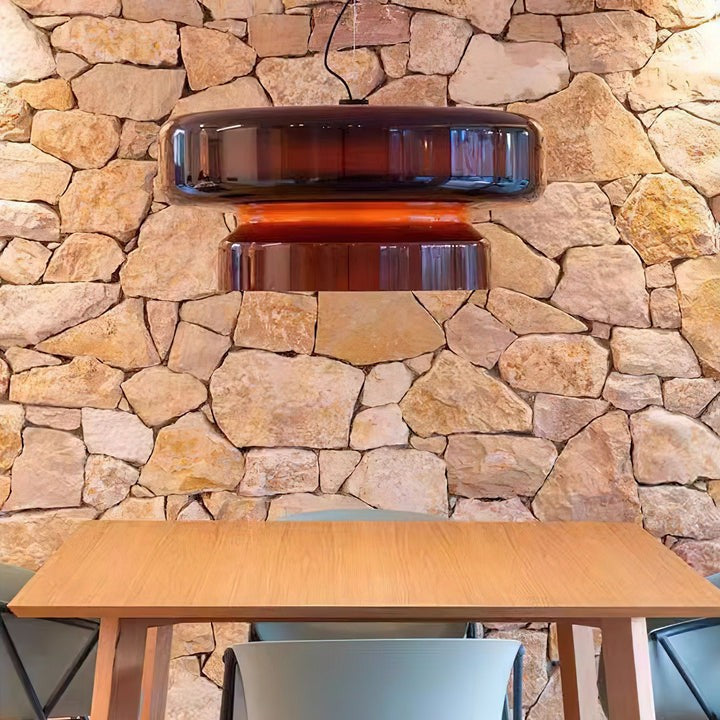 Organic Blown Glass Dome Pendant Light