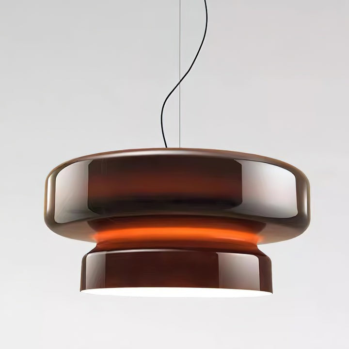 Organic Blown Glass Dome Pendant Light