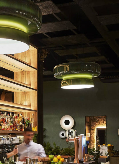 Organic Blown Glass Dome Pendant Light