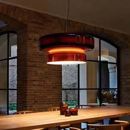 Organic Blown Glass Dome Pendant Light