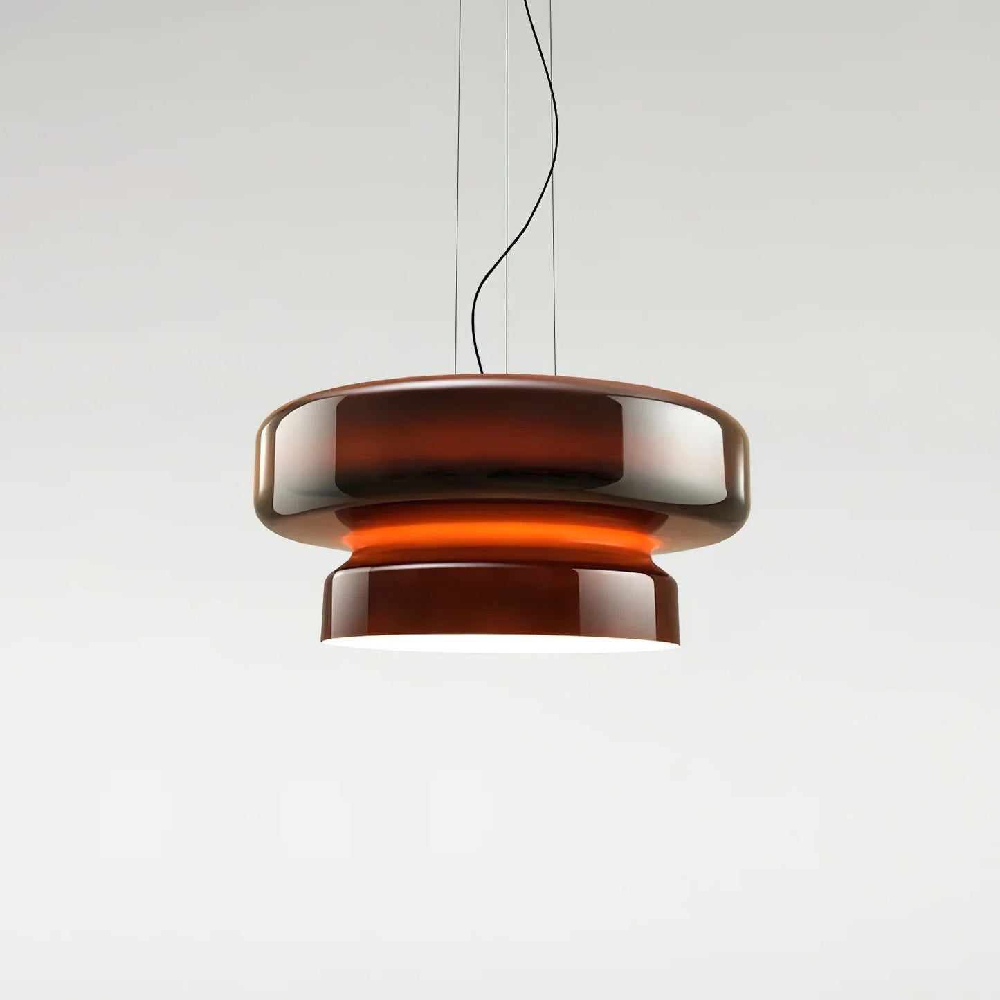 Organic Blown Glass Dome Pendant Light