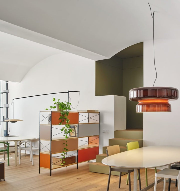 Organic Blown Glass Dome Pendant Light